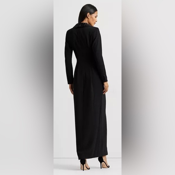 Lauren Ralph Lauren Tuxedo Style Column Gown Size 6 - Picture 6 of 11